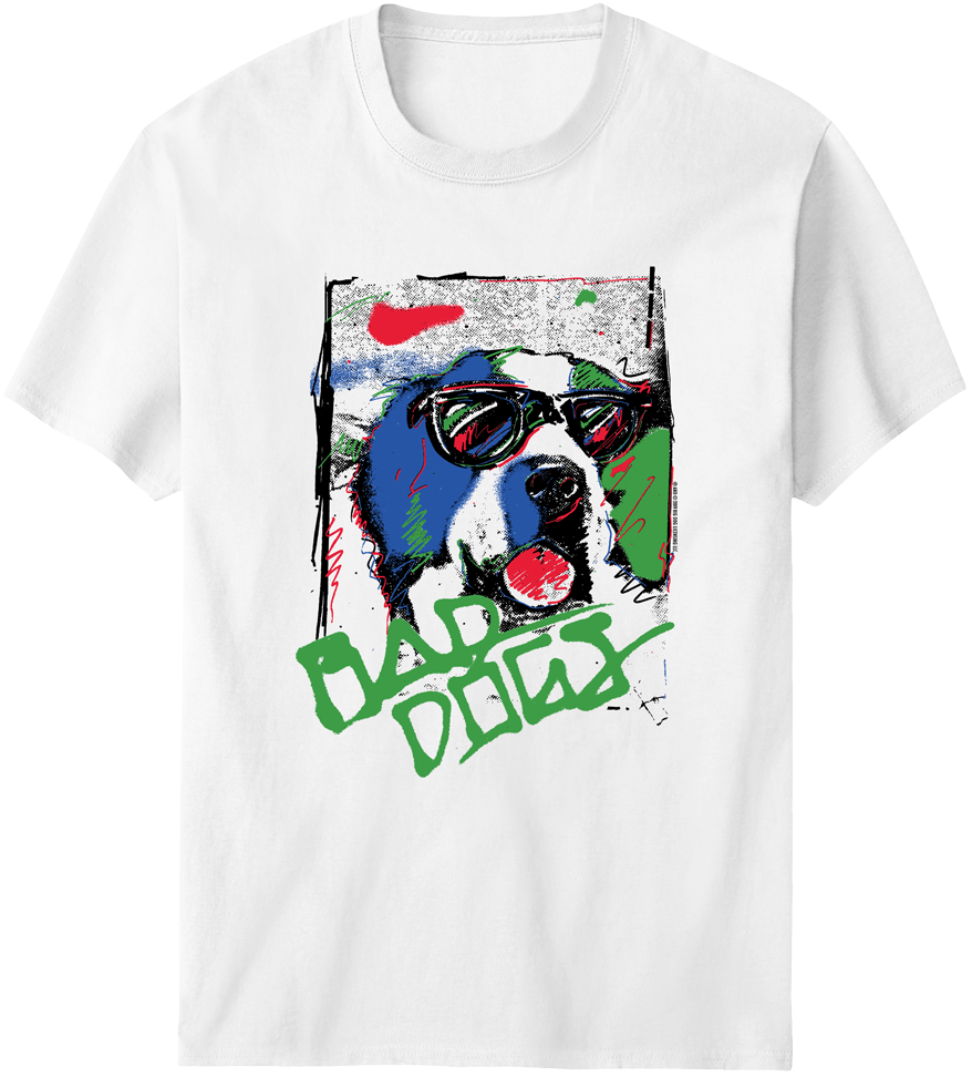 Retro Bad Dog Graffiti T-Shirt