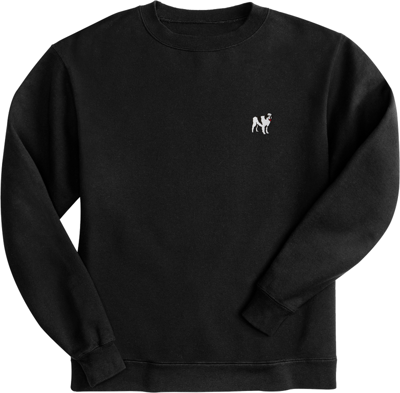 French Terry Fleece Embroidered Crew