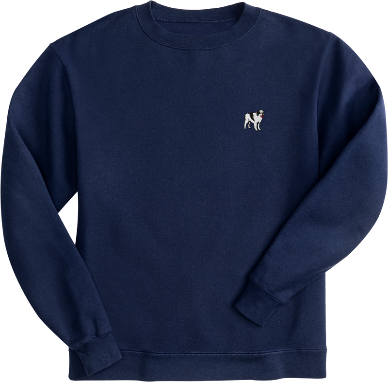 French Terry Fleece Embroidered Crew