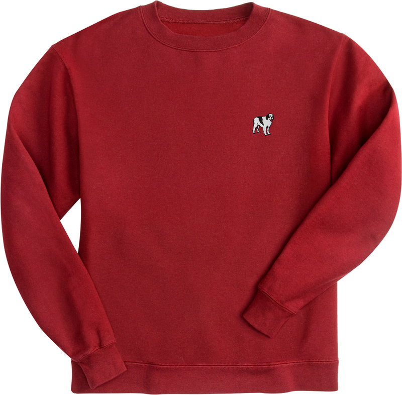 French Terry Fleece Embroidered Crew