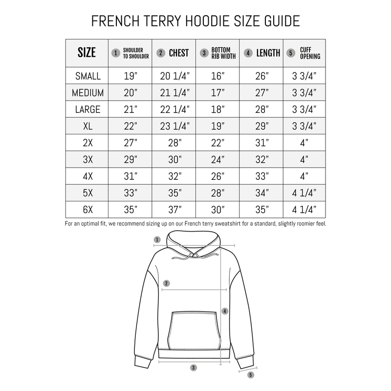 French Terry Fleece Embroidered Hoodie