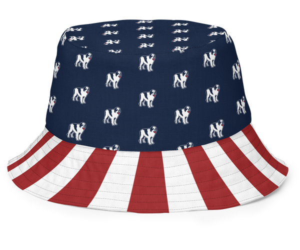 USA Patriotic Fourth of July Red White & Blue American Flag Bucket Hat