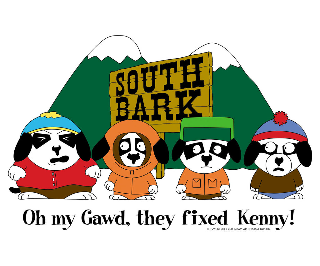 Vintage Big Dogs South Bark Beach Towel 100% Cotton South Park Parody 1999